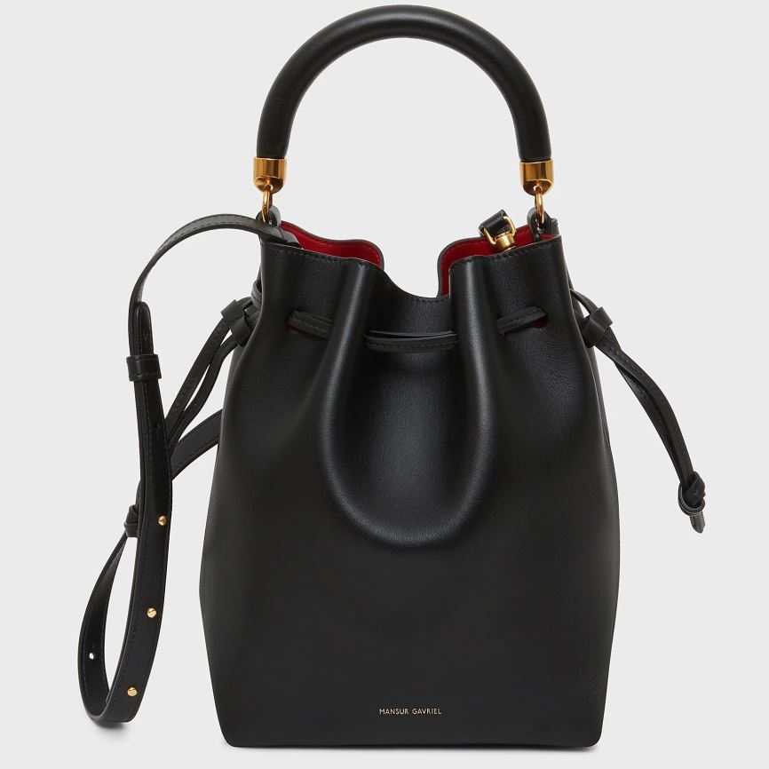 Women\'s Mansur Gavriel Movimento Mini Bucket Bags Black | AU 8M52VM